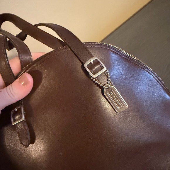 Coach Vintage Cha Cha Mini Dark Brown Leather Satchel 9050 - Picture 4 of 15